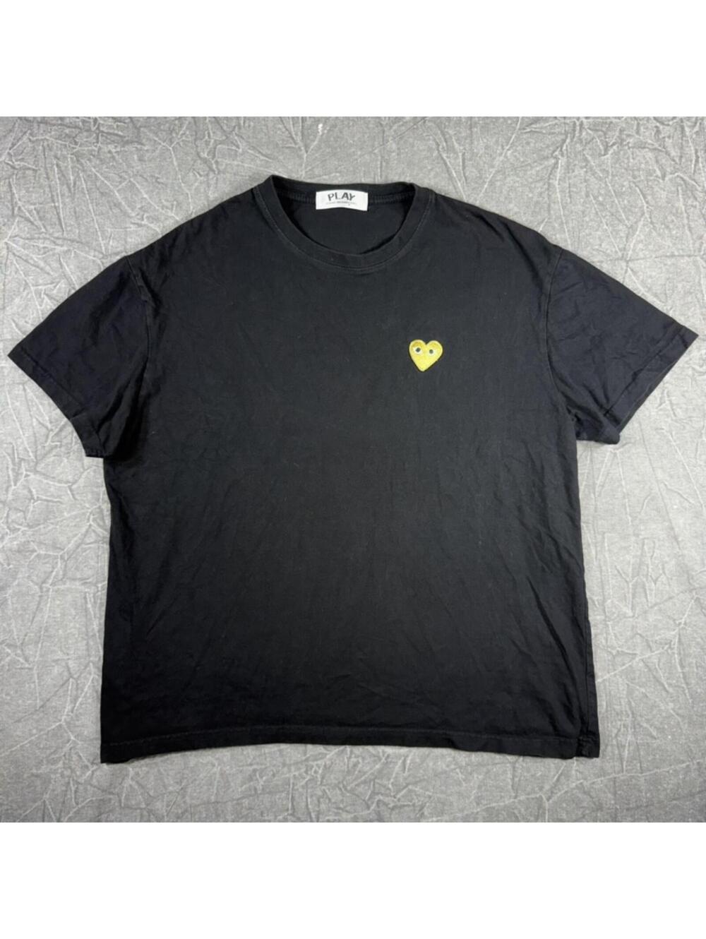 Play Comme des Garcons Shirt Men's Black Gold Heart